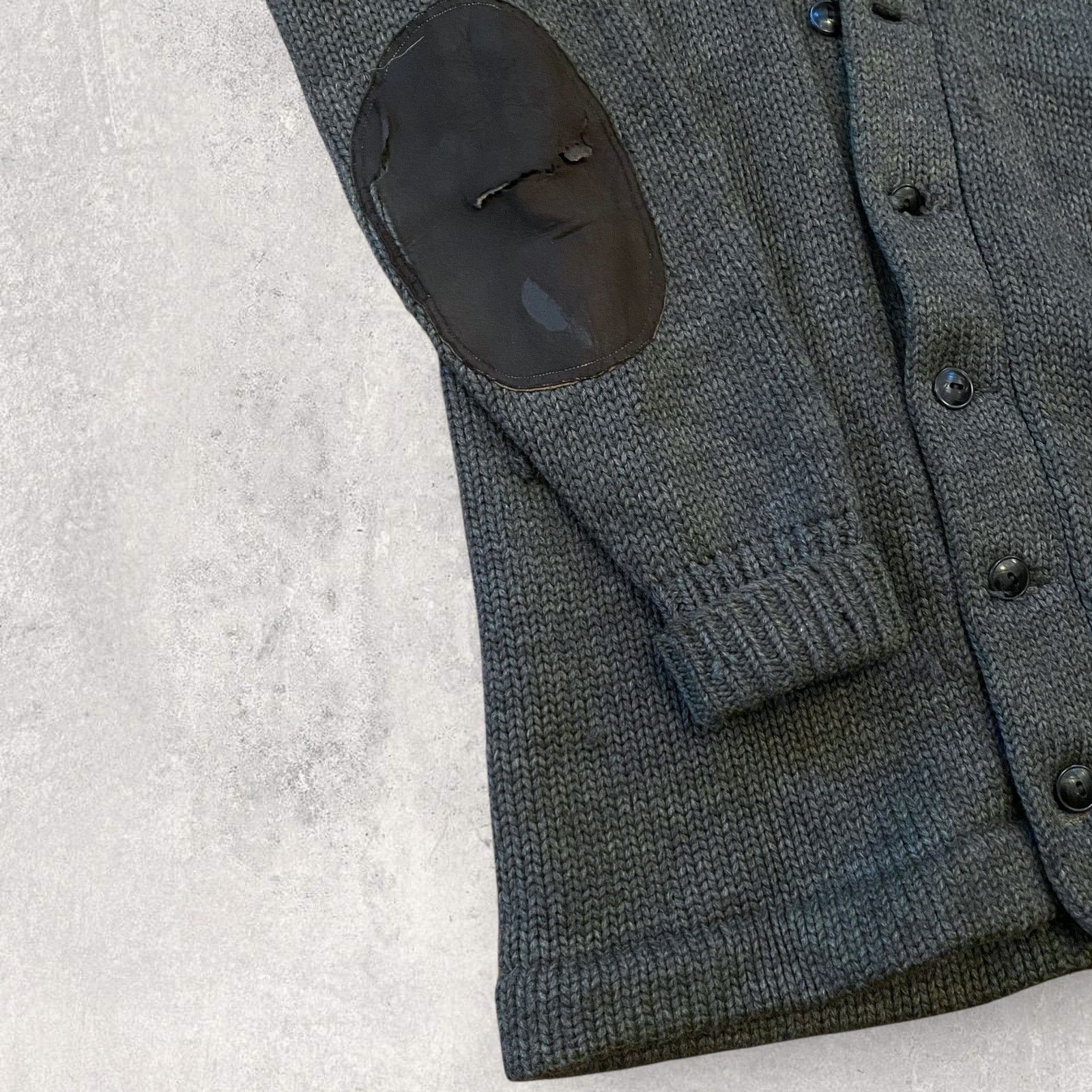 Russell Athletic × Vintage True Vintage 60s Russell Uniform Work Cardigan Elbow Patches Size US S / EU 44-46 / 1 - 7 Thumbnail