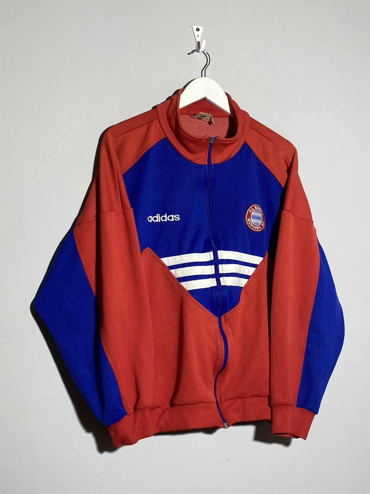 Adidas Vintage 90s Adidas Bayern Munich Football Jacket Track Top Size US L / EU 52-54 / 3 - 3 Thumbnail