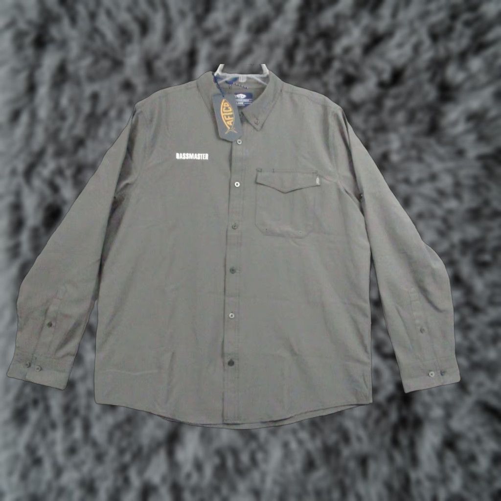 Vintage AFTCO Aftech Vented Shirt L Mens Gray Bassmaster Fishing Shirt Size US L / EU 52-54 / 3 - 1 Thumbnail