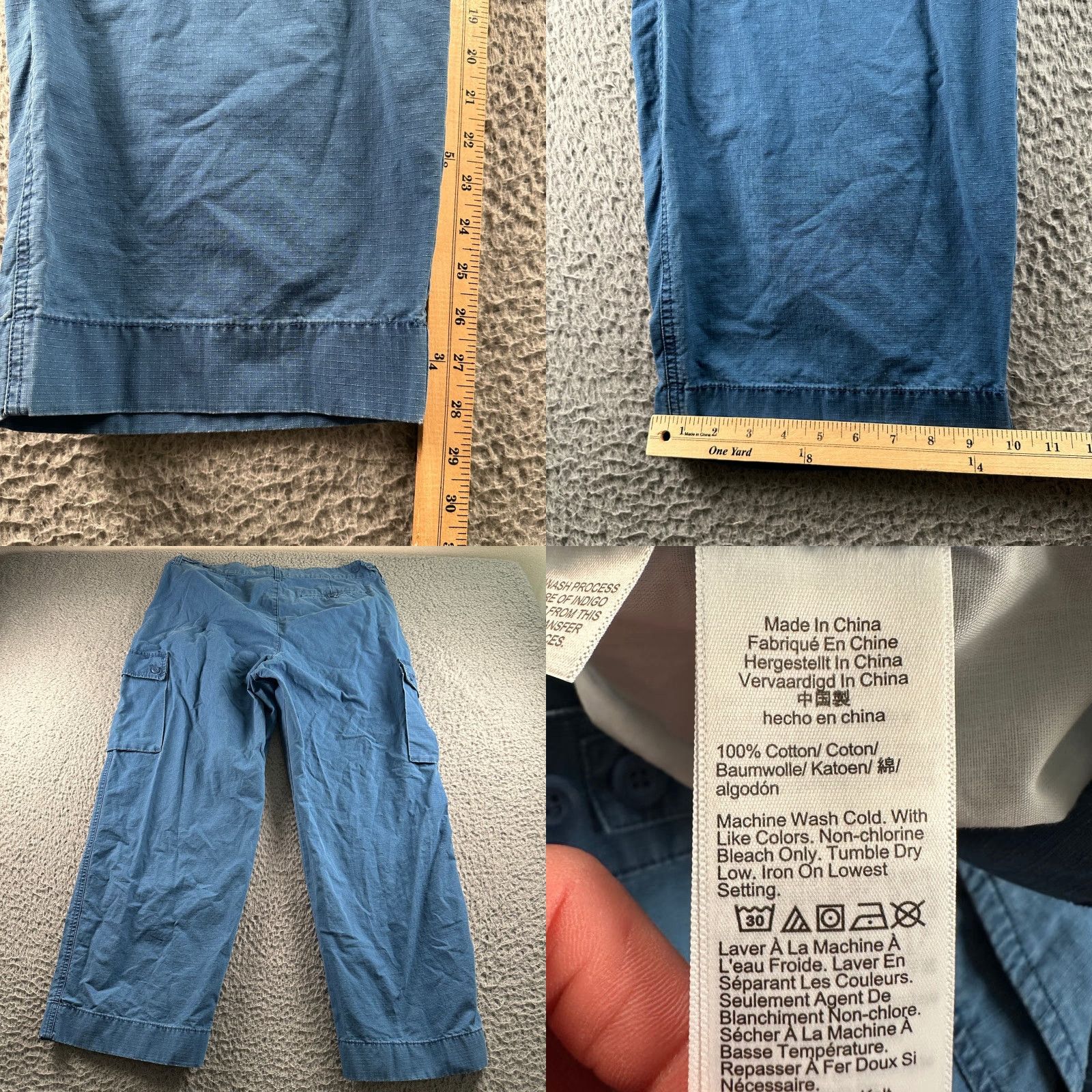 J.Crew JCrew Cargo Pants Mens 32 Blue Baggy Utility Pocket Skater Workwear Size US 32 / EU 48 - 8 Thumbnail