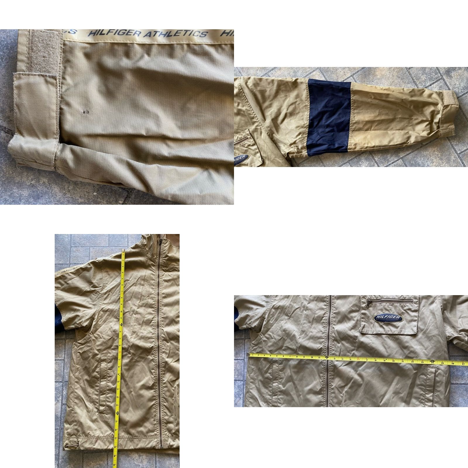 Tommy Hilfiger VINTAGE Hilfiger Athletics Mens Jacket XL Hooded Pockets Zipped Pockets Flaws Wear Damage Size US XL / EU 56 / 4 - 8 Thumbnail