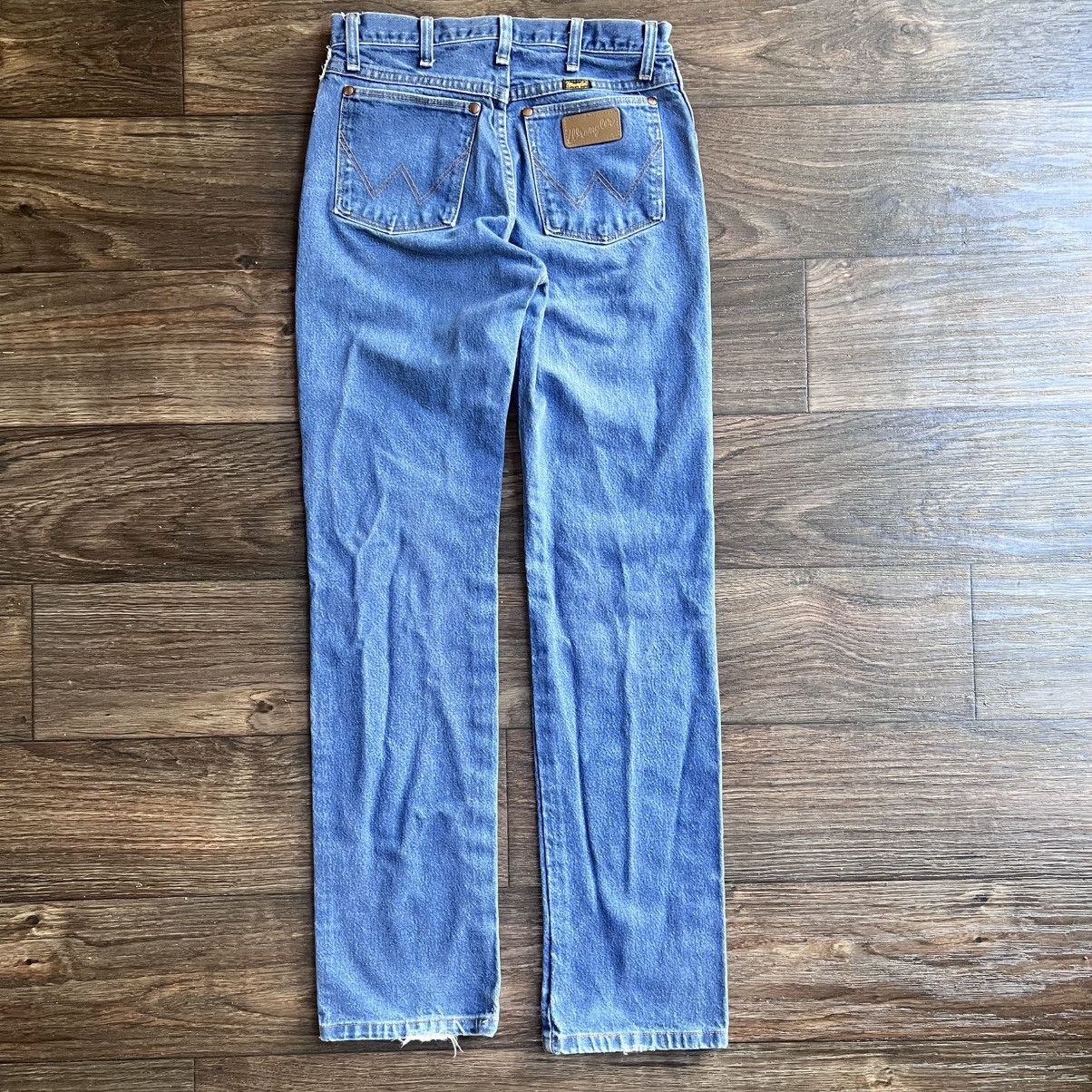 Wrangler Made in Mexico 2000s Tall & Thin Blue Denim 29x34 Size US 29 - 6 Thumbnail
