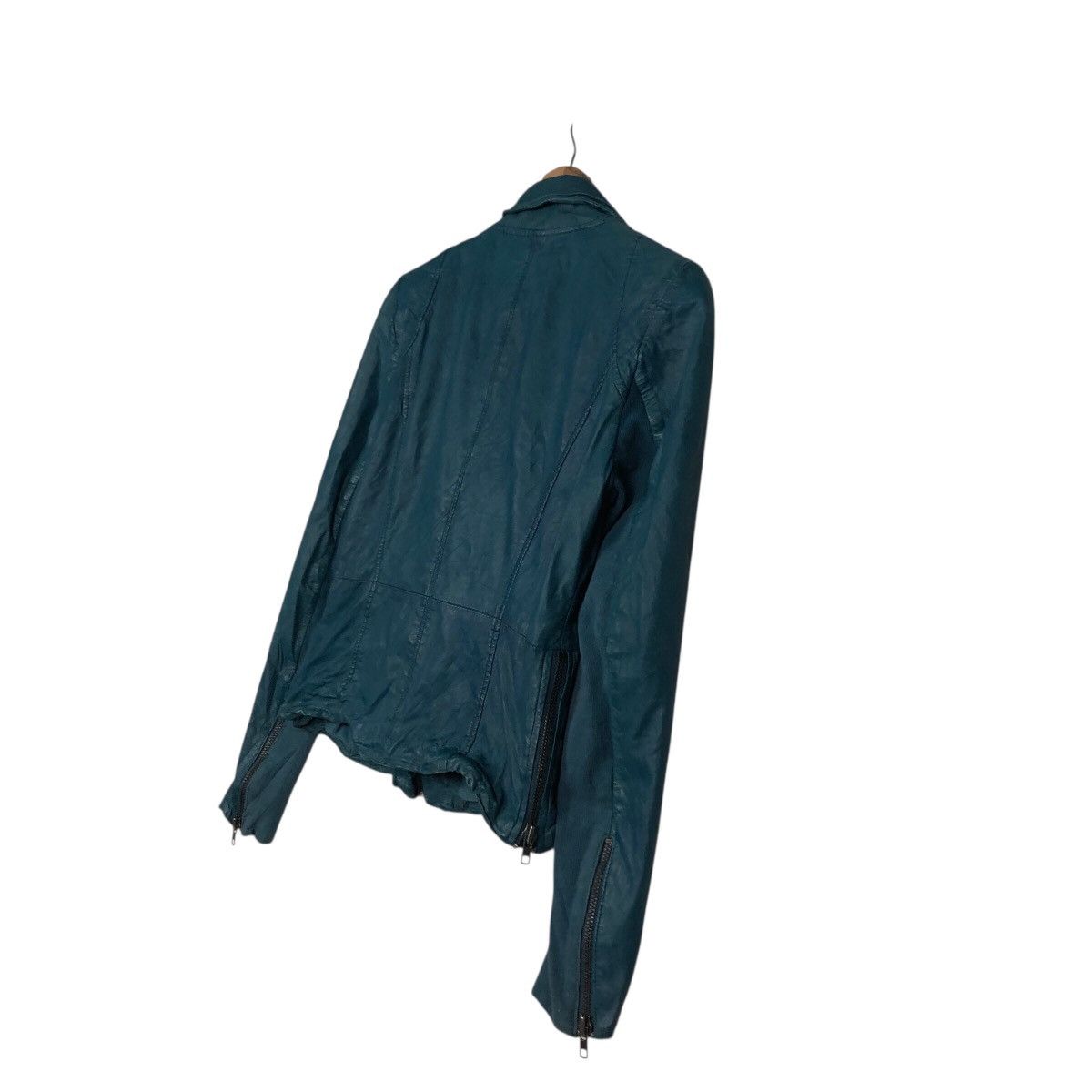 Japanese Brand 📌Vintage Cropped Biker Leather Jacket Muuba Issey Miyake Size M / US 6-8 / IT 42-44 - 11 Thumbnail