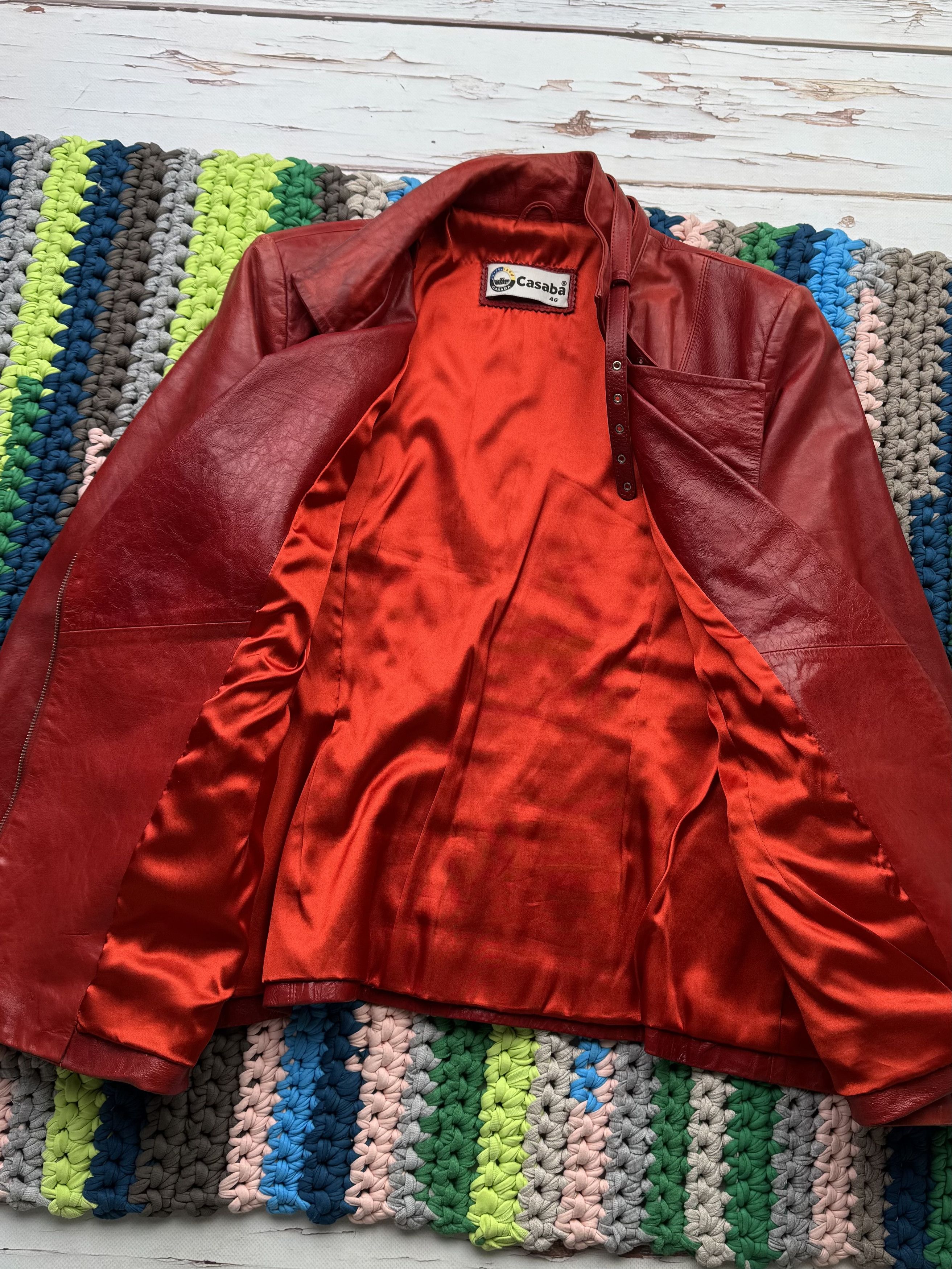 Japanese Brand Vintage Leather Jacket With Belted (ET1)(D15) Size L / US 10 / IT 46 - 7 Thumbnail