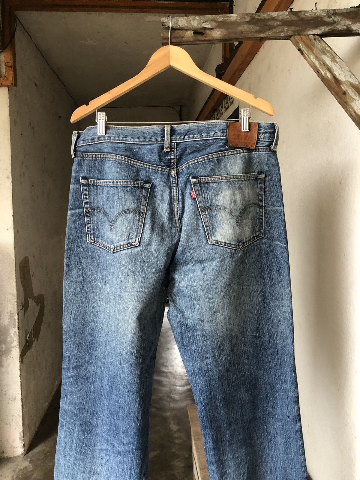 Levi's Vintage Levis 502 Flare Straight Cut Distressed Jeans Size US 37 - 14 Thumbnail