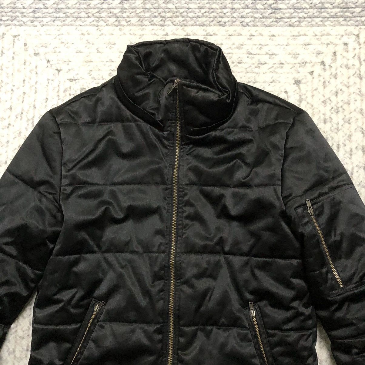 If Six Was Nine × Japanese Brand × Murder License Rare Murder License Designer Black Puffer Jacket Size US XXS / EU 40 - 2 Thumbnail