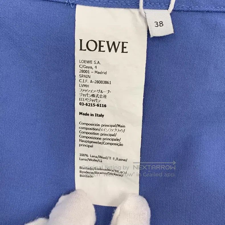 Loewe Loewe Dark Blue Wool Notched Collar Single-Breasted Long S Size XS / US 0-2 / IT 36-38 - 6 Thumbnail