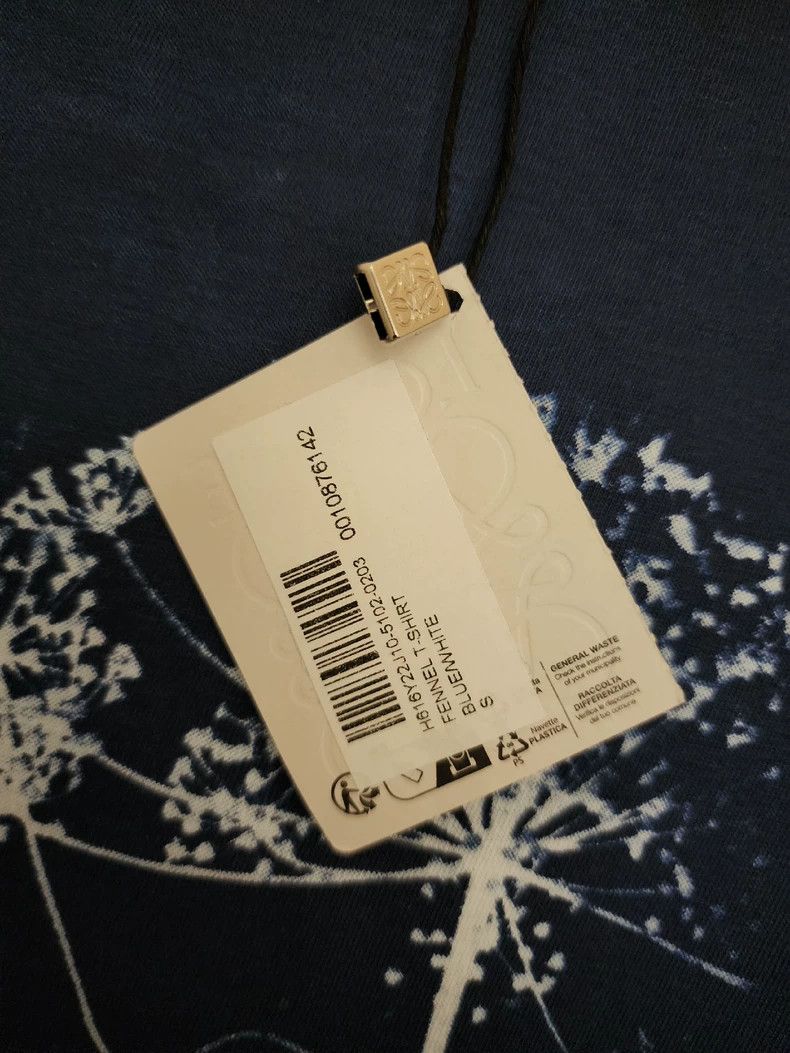Loewe LOEWE Round neck T-shirt short sleeves blue and white Size S / US 4 / IT 40 - 6 Thumbnail