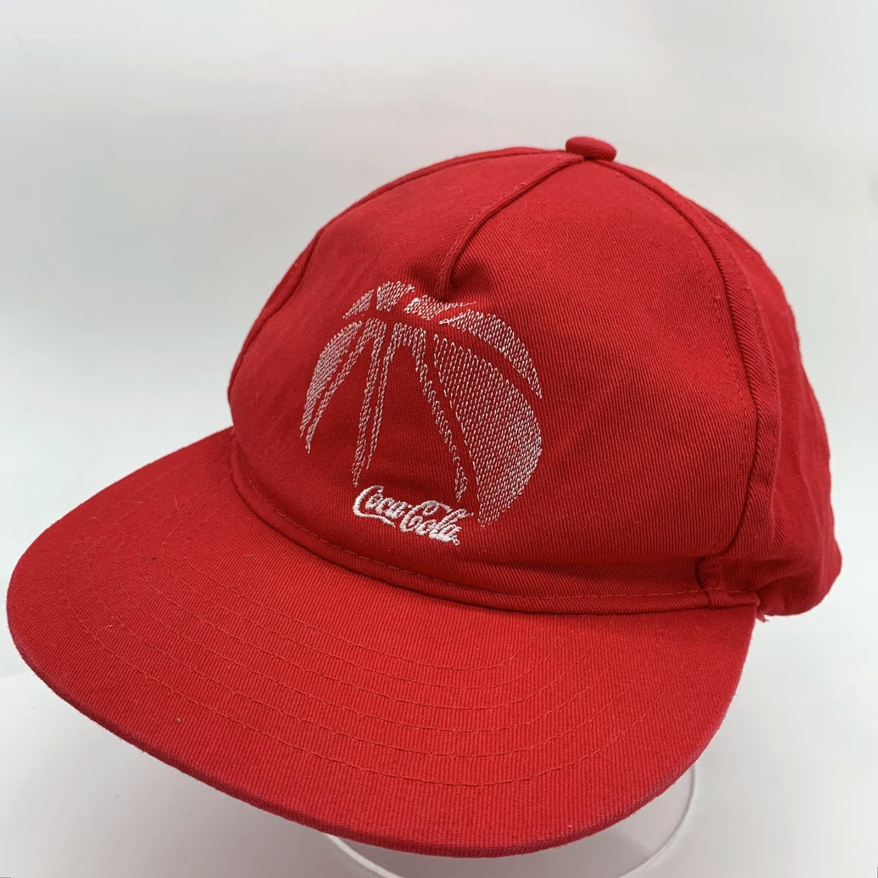 Vintage Coca-Cola Hat Cap Snap Back Mens Red Basketball Logo Quake City Caps One Size Adjustable Twill Cotton Sports Casual Size ONE SIZE - 2 Thumbnail