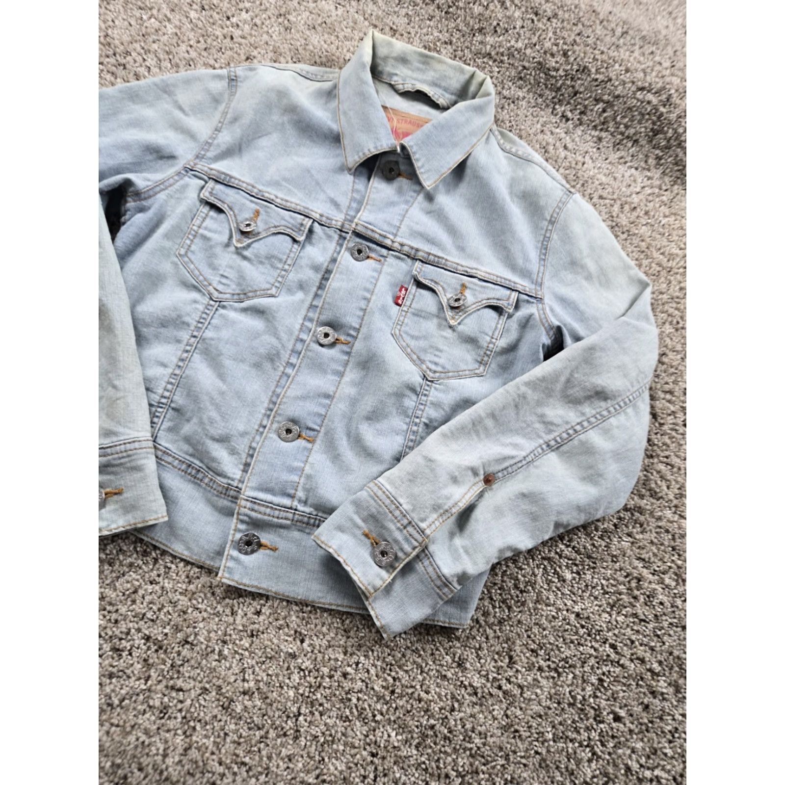 Levi's VINTAGE Levi’s Jacket Denim Blue Light Wash Medium Womens Regular Short Jacket Size M / US 6-8 / IT 42-44 - 2 Thumbnail