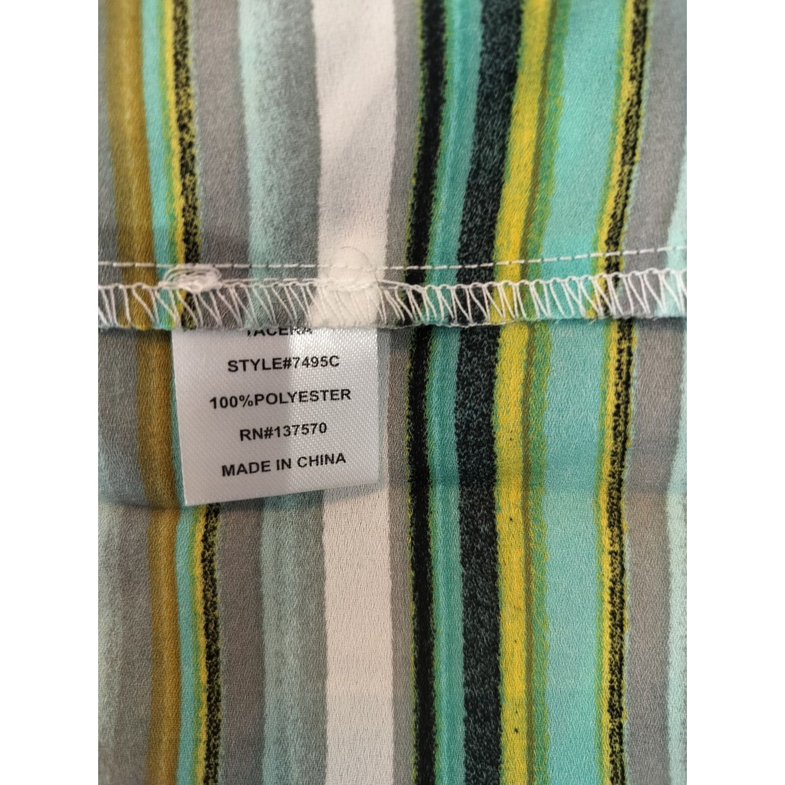 Other Tacera Women’s Small Green Chevron Sleeveless V-Neck Top Size S / US 4 / IT 40 - 7 Thumbnail