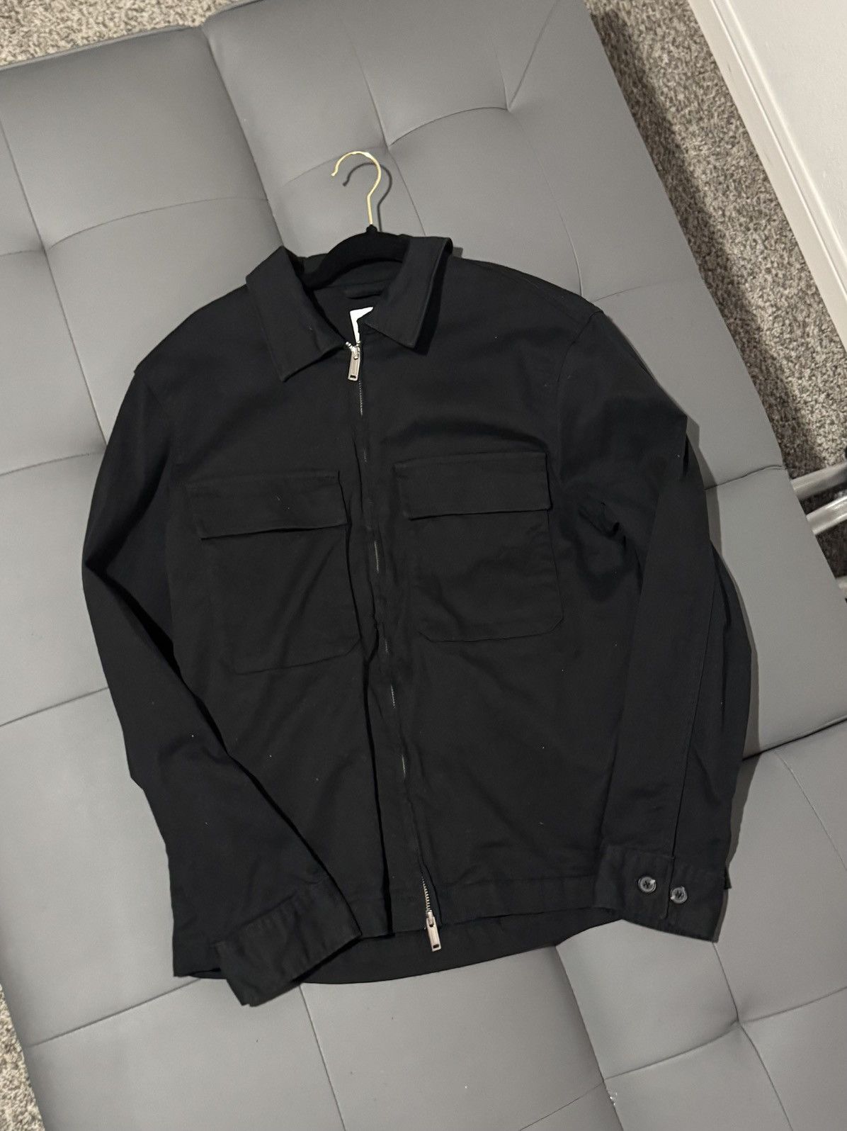 Zara Long sleeve shirt zip up Size 42L - 1 Thumbnail