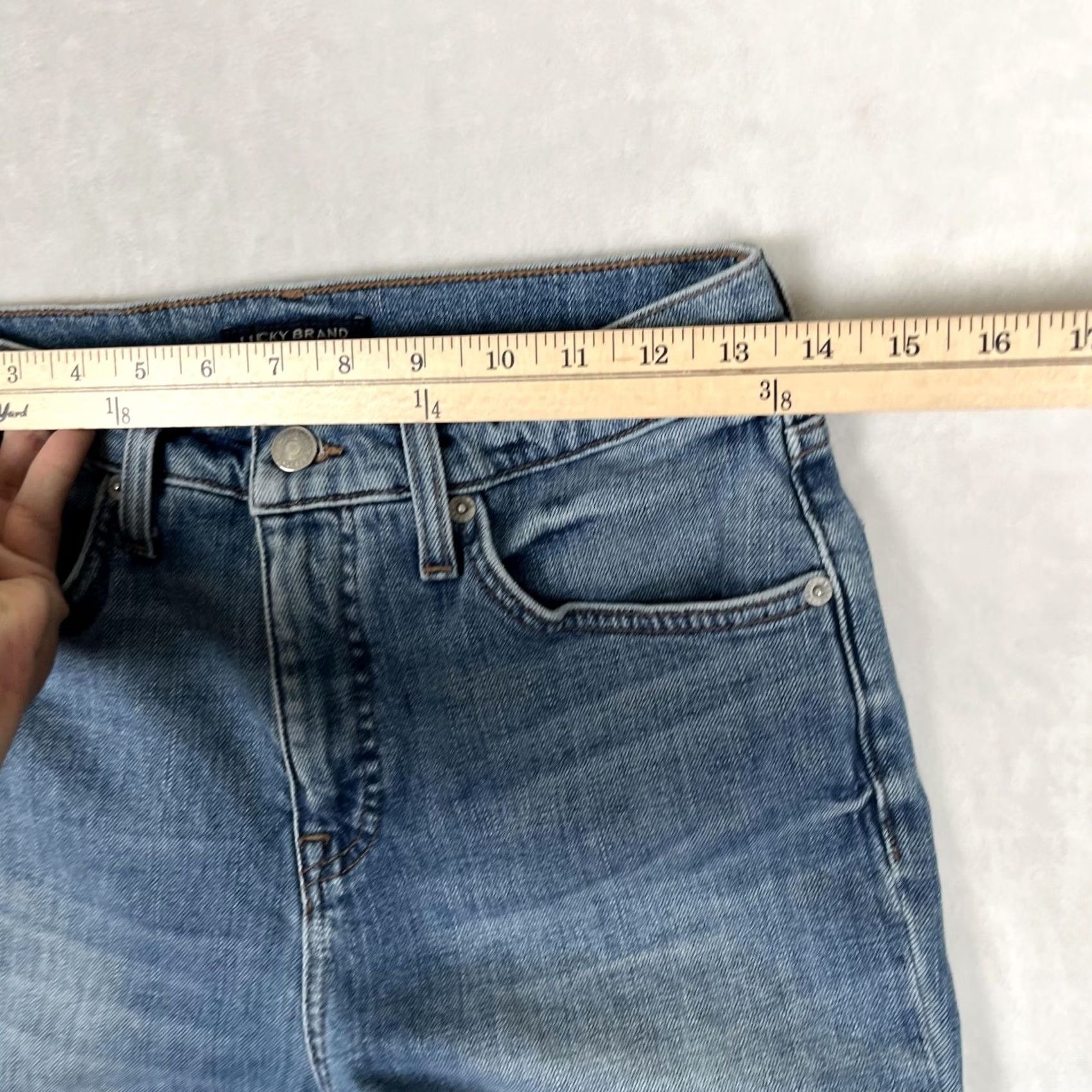 Lucky Brand Lucky Brand High Rise Crop Boot Bridgette Jeans Womens 8/29 Blue Denim Shirt? Size 30" / US 8 / IT 44 - 4 Thumbnail