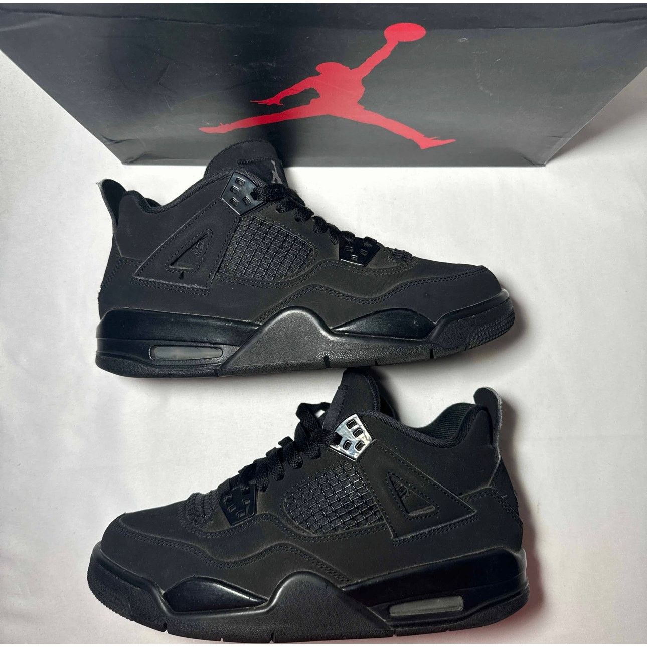 Jordan Brand × Nike Size 6 Nike Air Jordan 4 Retro GS Black Cat 2020 Men's Shoes Size US 6 / EU 39 - 3 Thumbnail