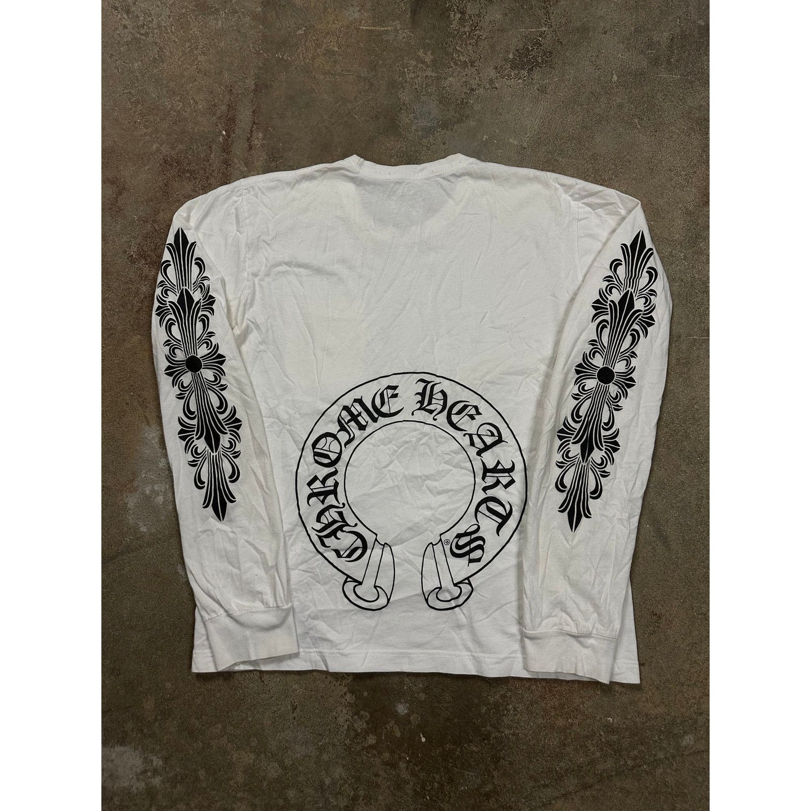 Chrome Hearts Chrome Hearts Floral Horseshoe LS White Used Large 