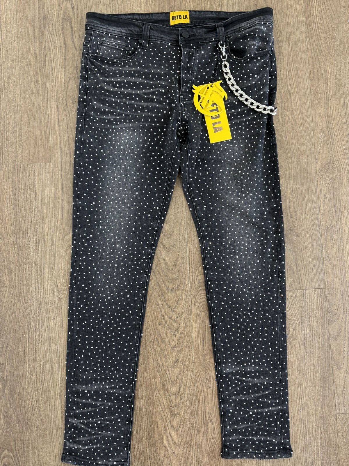 Other GFTD LA Men’s Ami BLK Wash Skinny Denim Jeans Size 36 NWT Size US 36 / EU 52 - 1 Thumbnail