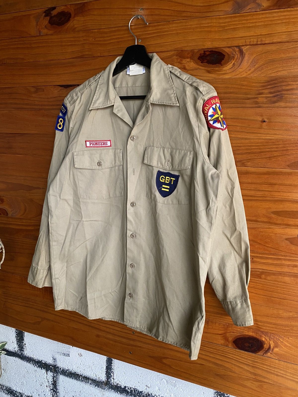 Dickies Vintage Dickies Royal Rangers Uniform Shirt Beige Khaki Size US L / EU 52-54 / 3 - 3 Thumbnail