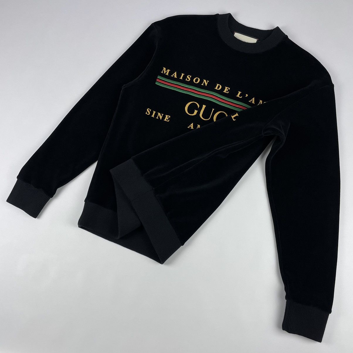 Gucci Gucci Maison De L'Amour Velvet Sweatshirt Size US S / EU 44-46 / 1 - 6 Thumbnail