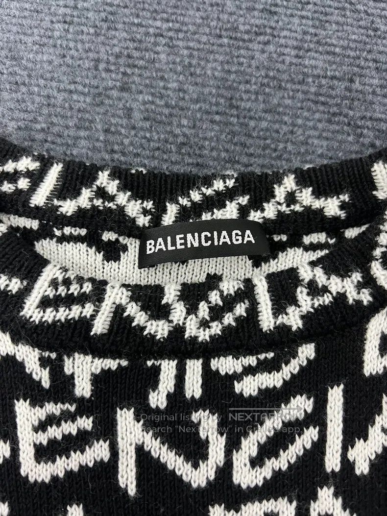 Balenciaga Balenciaga Letter Print Round Neck Sweater Size US S / EU 44-46 / 1 - 4 Thumbnail