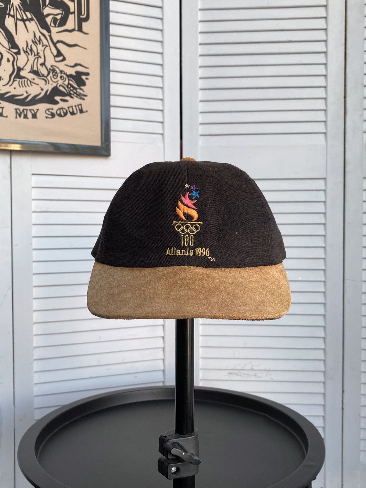 USA Olympics Vintage Atlanta 1996 Olympics Games Genuine Suede Hat Cap Size ONE SIZE - 7 Thumbnail