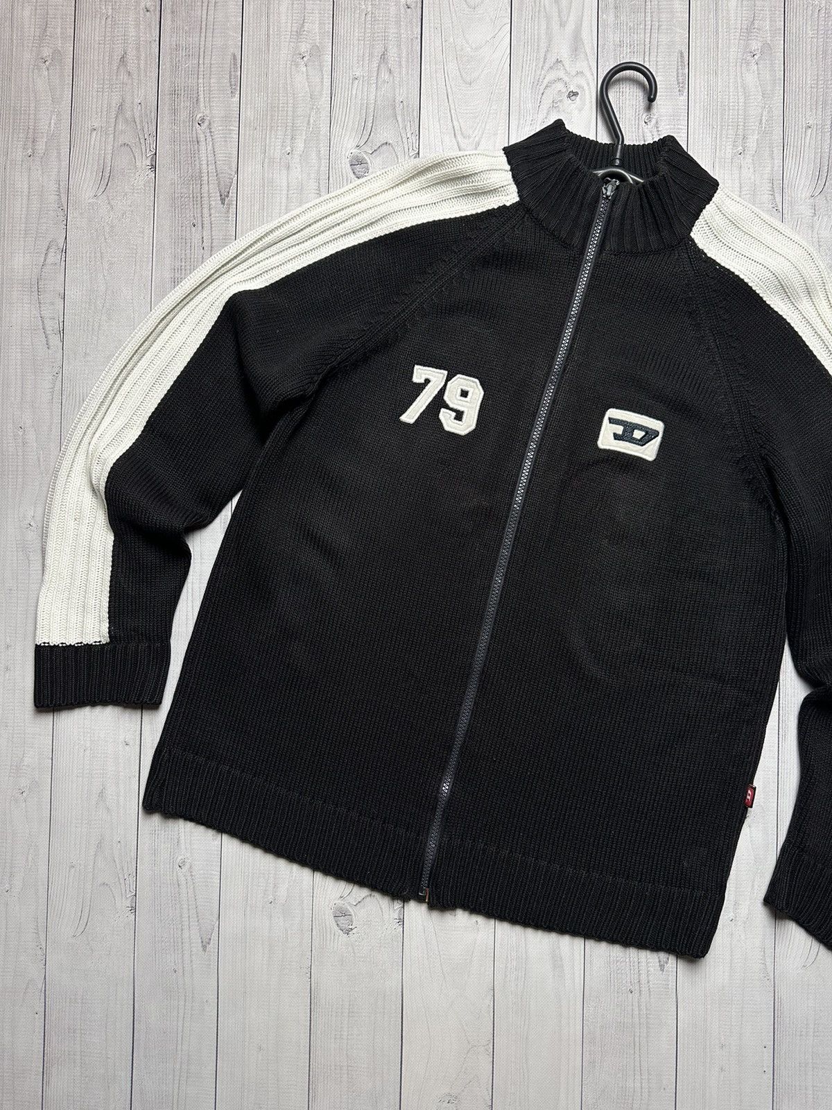 Diesel × Vintage Vintage Diesel sweater knitted size L big logo 79 Size US L / EU 52-54 / 3 - 3 Thumbnail
