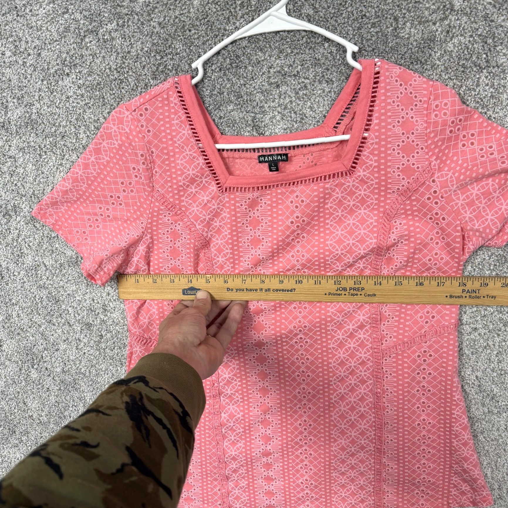 Vintage Hannah Blouse Womens L Pink Eyelet Lace Geometric Ethereal Boho Soft Girl Pastel Shirt Womens L Pink Eyelet Lace Geometric Boho Ethereal Size L / US 10 / IT 46 - 3 Thumbnail