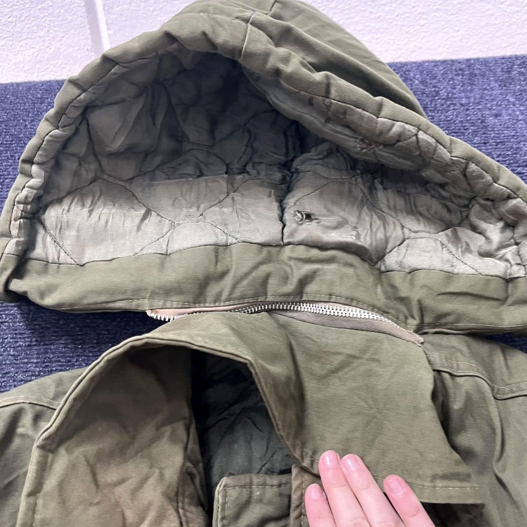Vintage VINTAGE Timber King Coat Mens Large Green Canvas Parka Hooded Wool Insulated Size US L / EU 52-54 / 3 - 7 Thumbnail