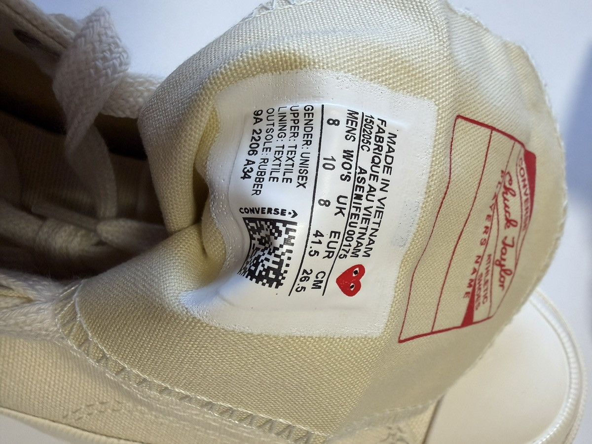 Comme des Garcons PLAY × Converse CONVERSE X COMME DES GARÇONS PLAY CHUCK 70 HI Size US 8 / EU 41 - 7 Thumbnail