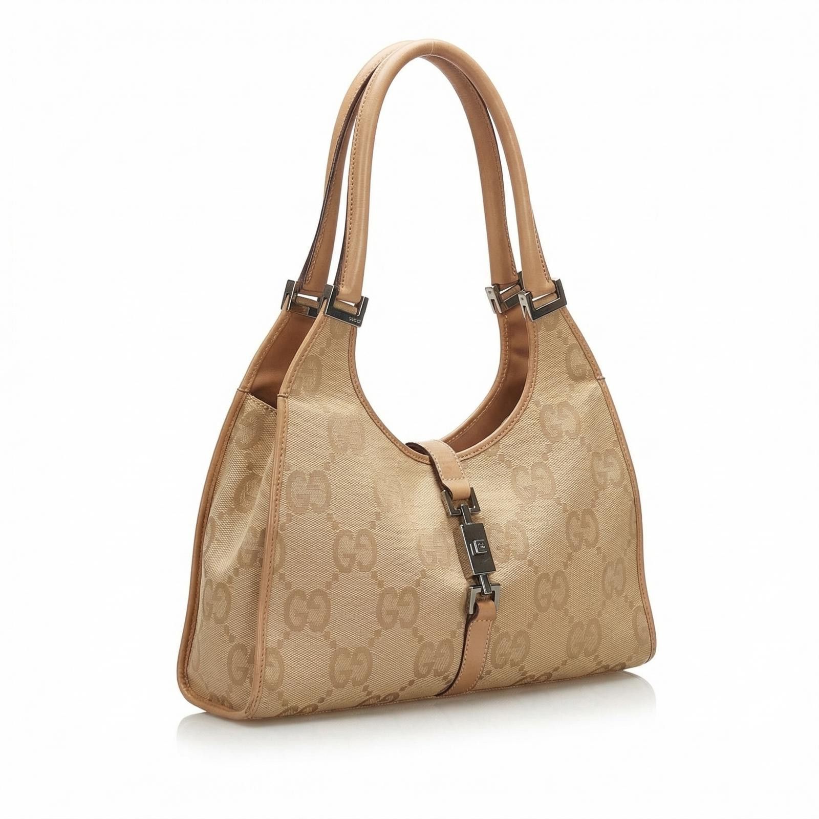 Gucci Gucci - Beige Monogram Canvas Shoulder Bag Size ONE SIZE - 1 Thumbnail