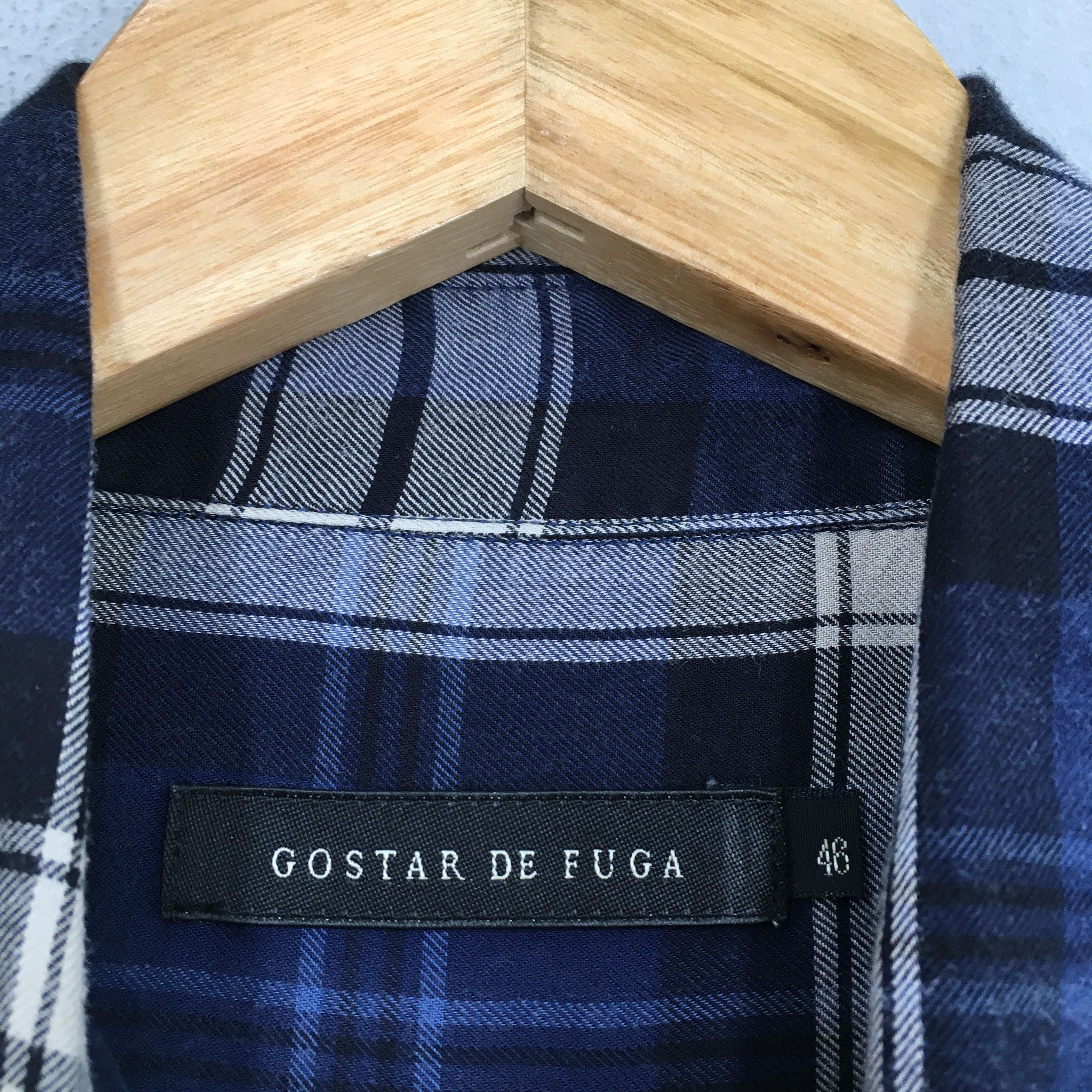 Vintage Fuga Japan Flannel Checked Plaid Shadow Shirt Medium