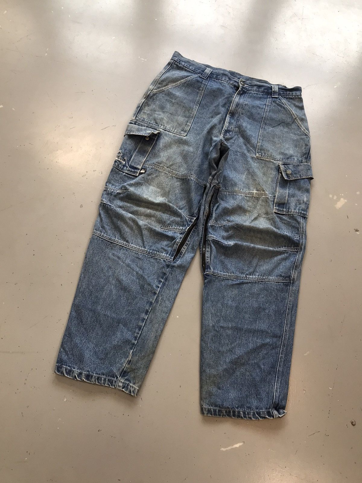 JNCO × Vintage Vintage first down multiple big pocket cargo denim Size US 40 / EU 56 - 2 Thumbnail