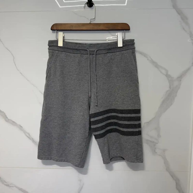 Thom Browne Thom Browne Gray Cotton Striped Shorts 0089 Size US 28 / EU 44 - 1 Thumbnail