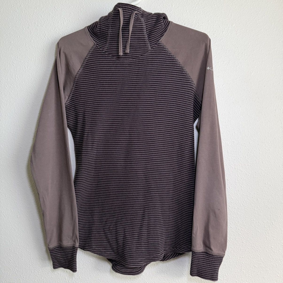 Columbia Columbia Womens Medium Purple Thermal Waffle Knit Hoodie Size M / US 6-8 / IT 42-44 - 2 Thumbnail