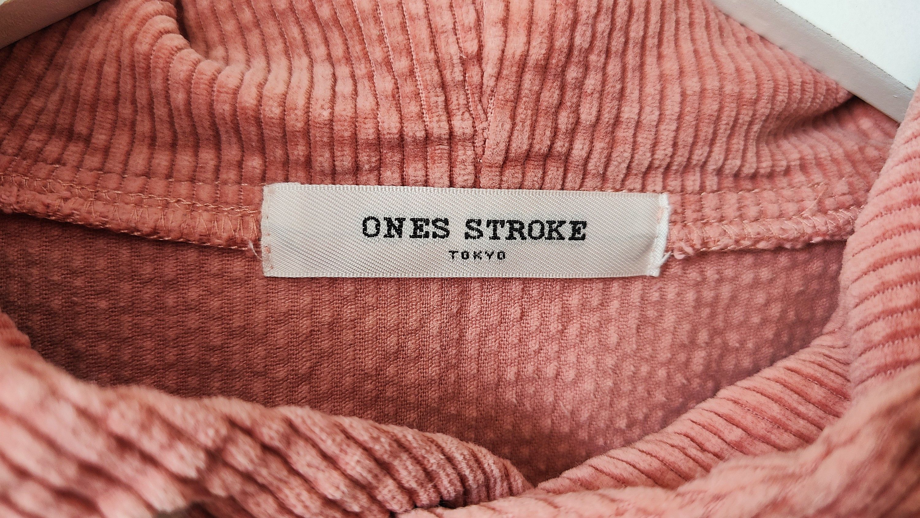 Japanese Brand Ones Stroke Tokyo Corduroy Dusty Pink Hooded Sweatshirt Size US M / EU 48-50 / 2 - 2 Thumbnail