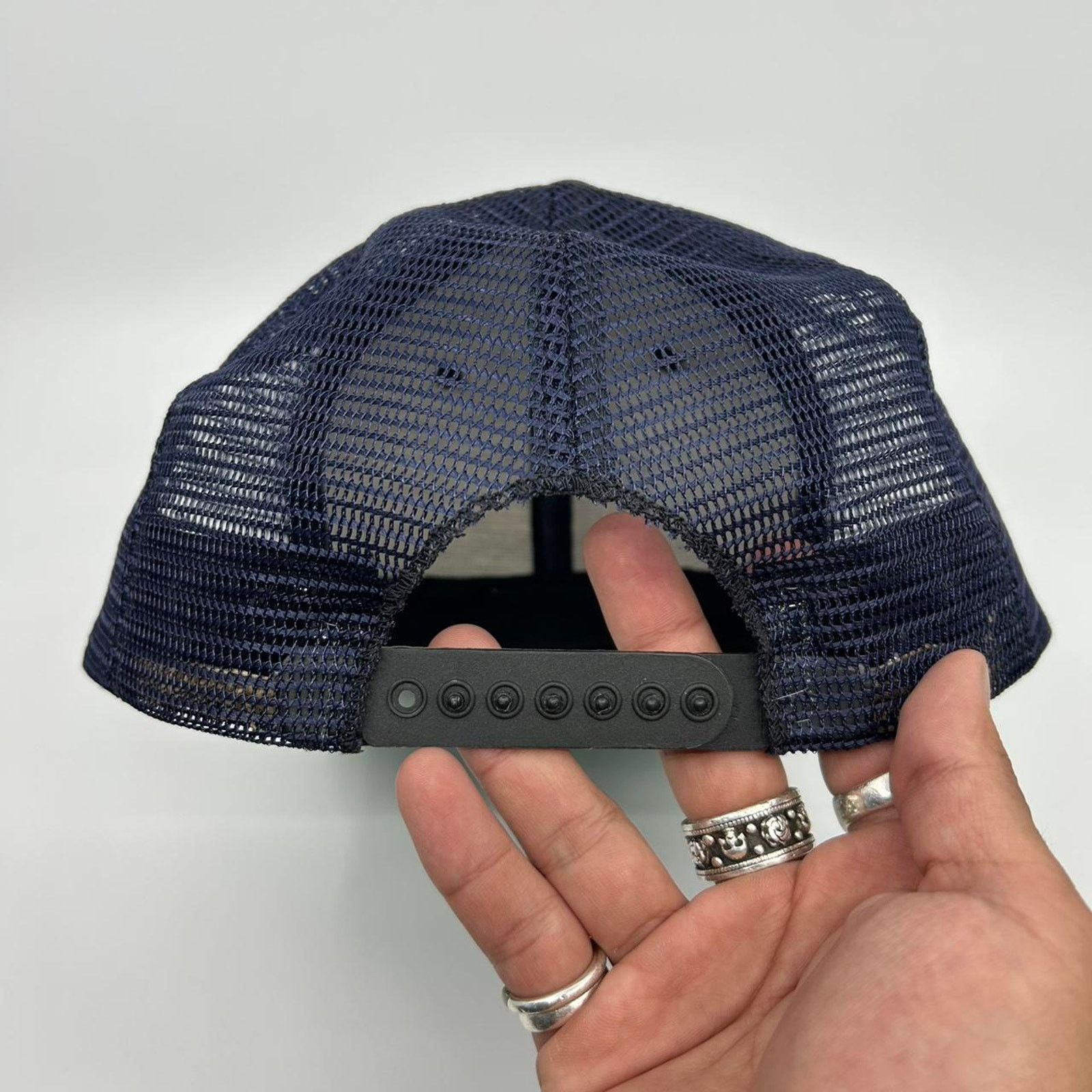 New Era VTG 80s New Era Navy blue and white Marines snapback hat Size ONE SIZE - 4 Thumbnail