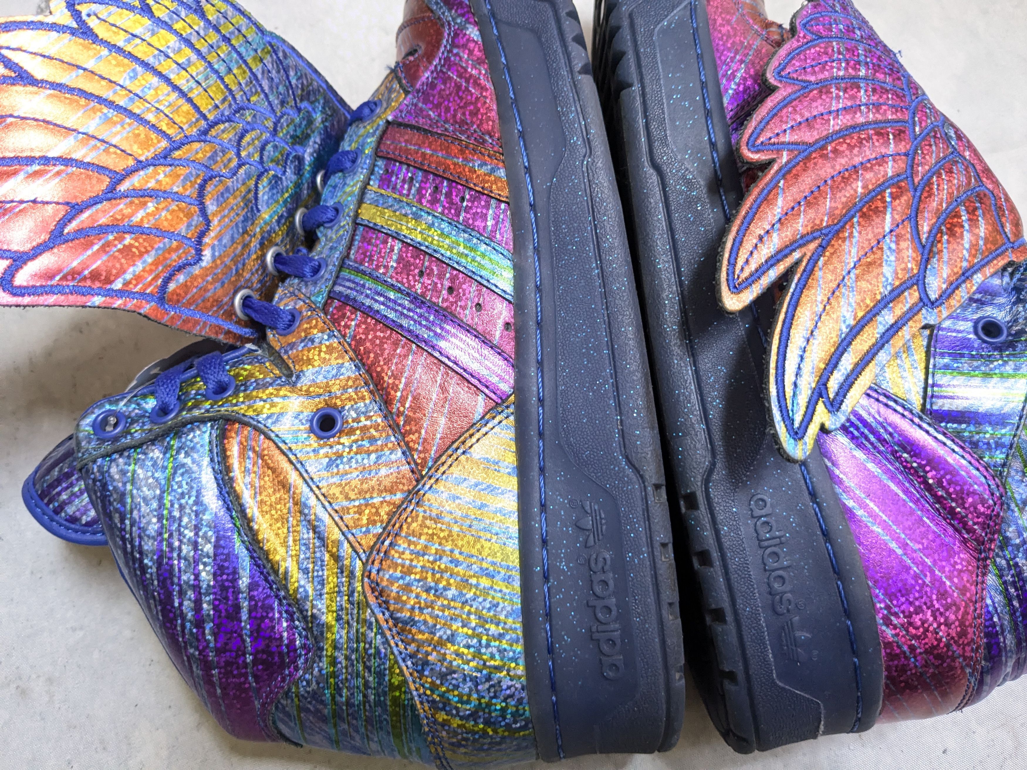 Jeremy Scott Adidas Jeremy Scott JS Wings Rainbow Foil Sneakers Q23650 Size US 10.5 / EU 43-44 - 12 Thumbnail