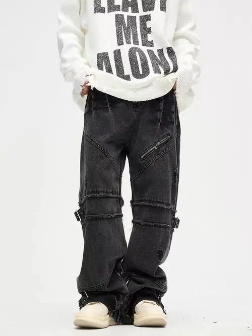 Japanese Brand × Jean Retro street design overalls and street jeans Size US 32 / EU 48 - 2 Thumbnail