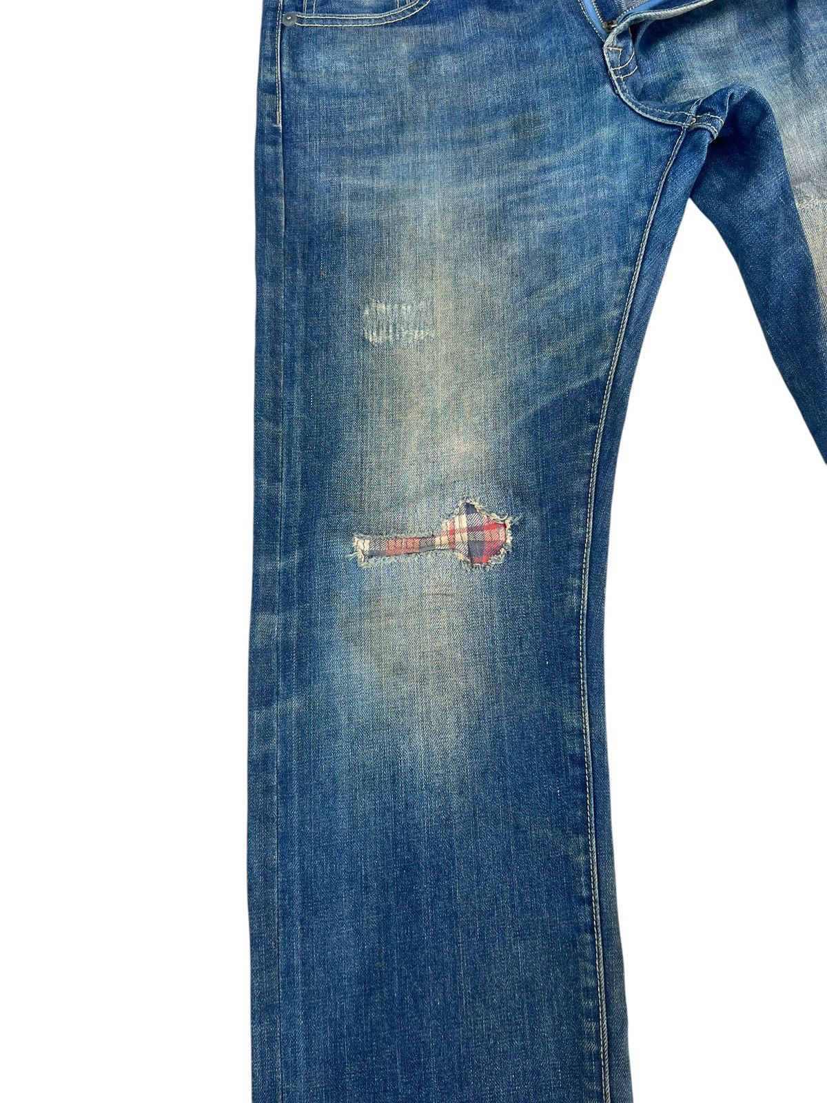 Le Grande Bleu (L.G.B.) Purple&Yellow Japan Dirty Mud Denim Straight Jeans Size US 32 / EU 48 - 7 Thumbnail