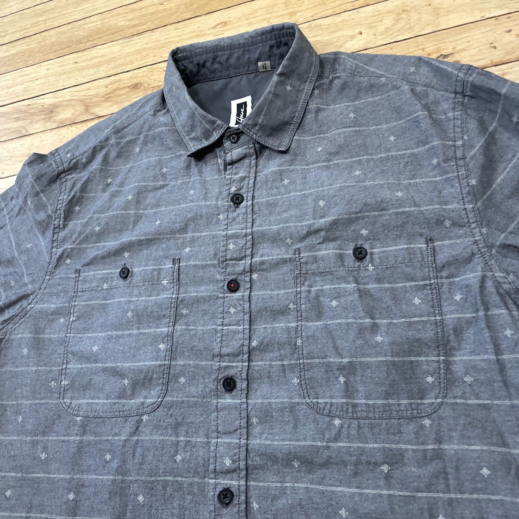 Vintage HOWE Shirt Men XL Polka Dots Print Western Talisman AOP Pockets XL Gray Stripe Size US XL / EU 56 / 4 - 4 Thumbnail