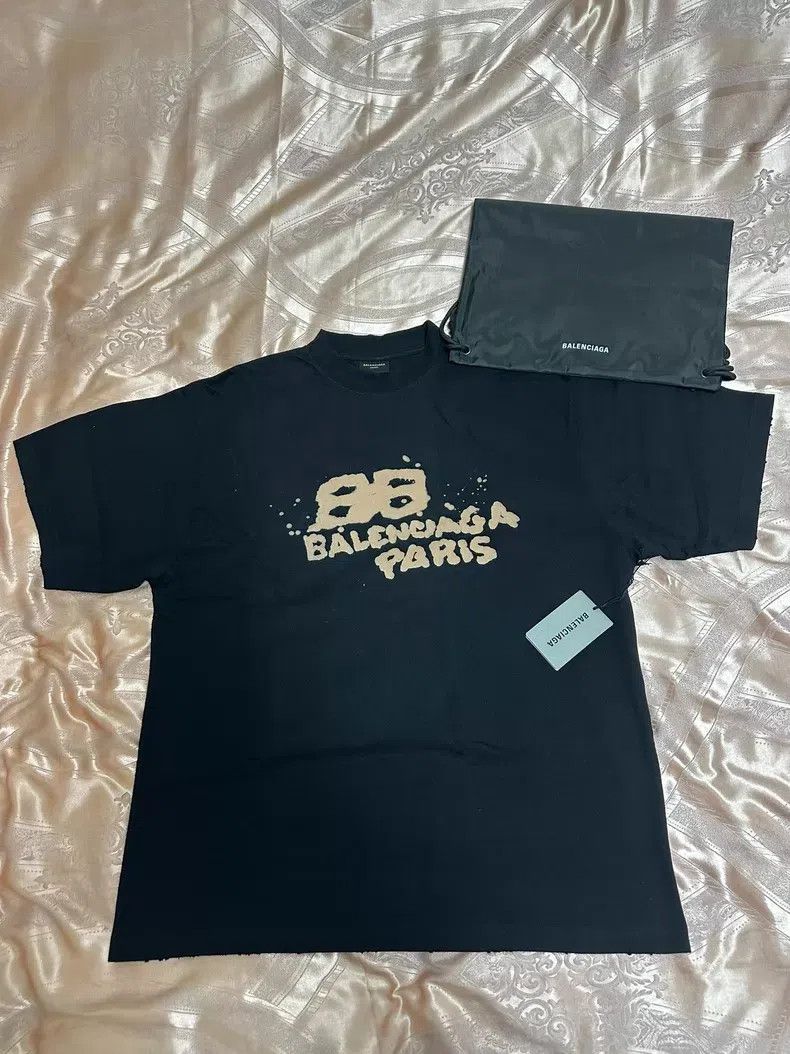 Balenciaga Balenciaga Classic Rendered Splatter Short Sleeve Size US M / EU 48-50 / 2 - 1 Thumbnail