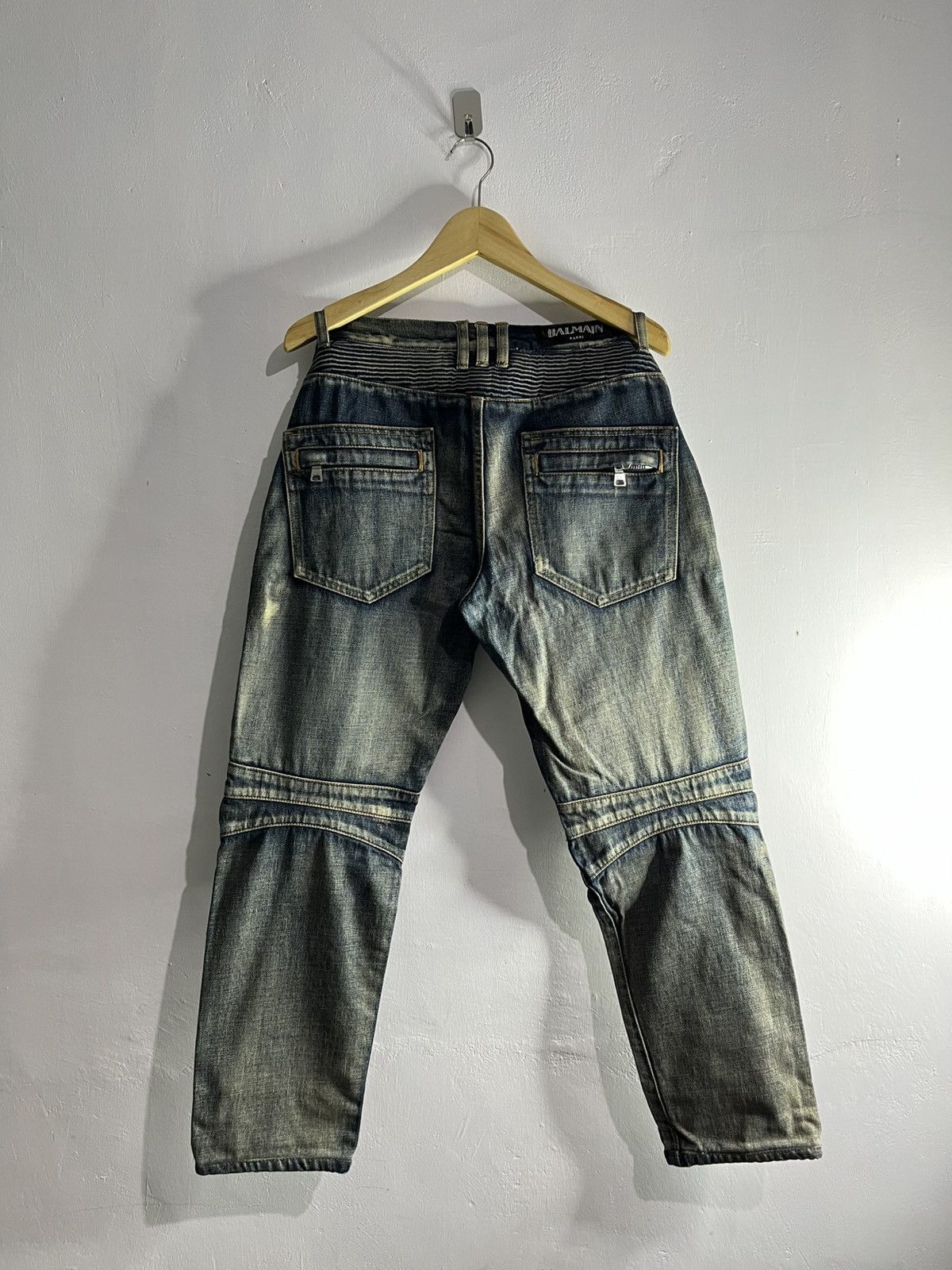 Balmain Balmain mudwash biker jeans Size US 32 / EU 48 - 2 Thumbnail
