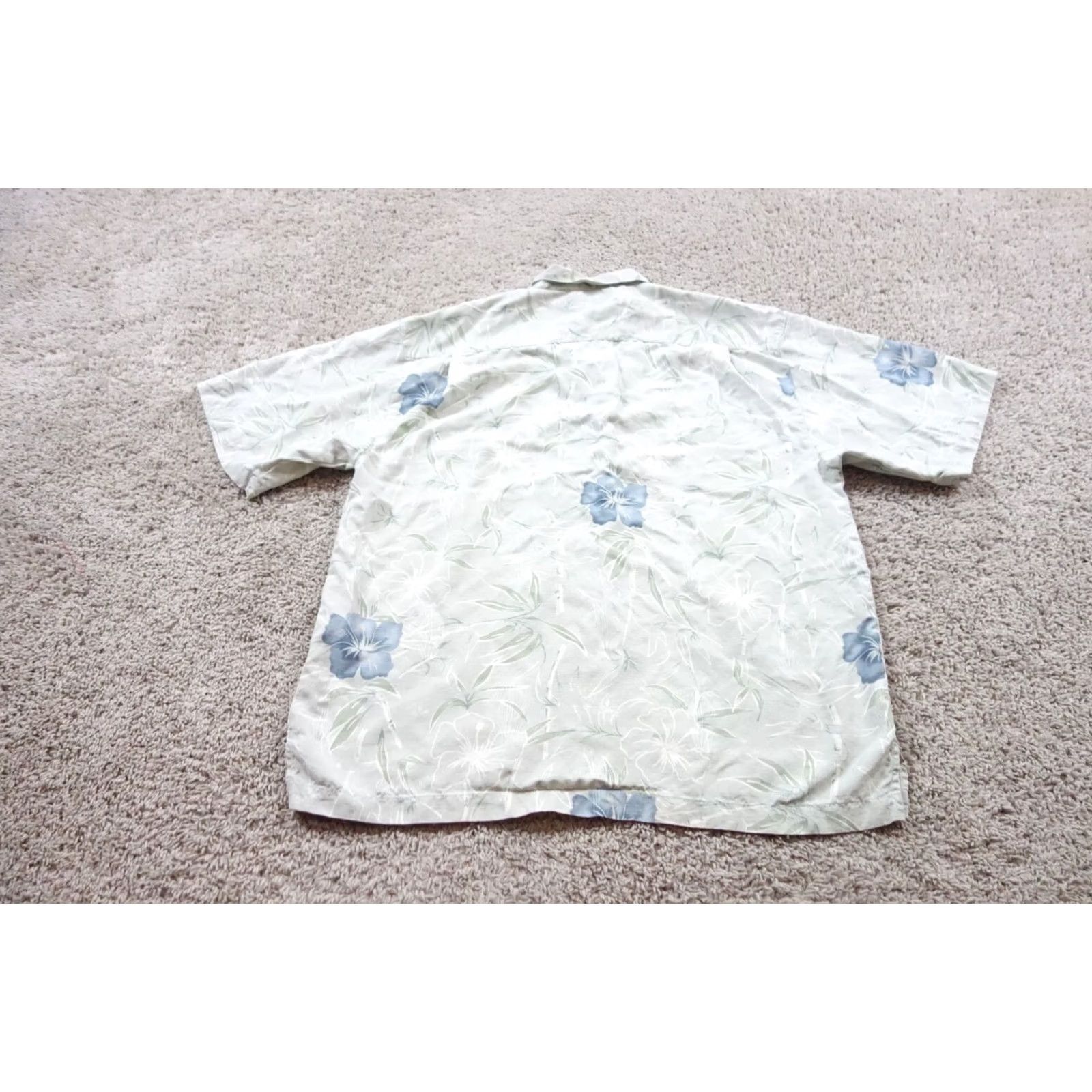 Tommy Bahama Tommy Bahama Shirt Mens Large Green Silk Hawaiian Floral Button Up Aloha Camp Size US L / EU 52-54 / 3 - 5 Thumbnail