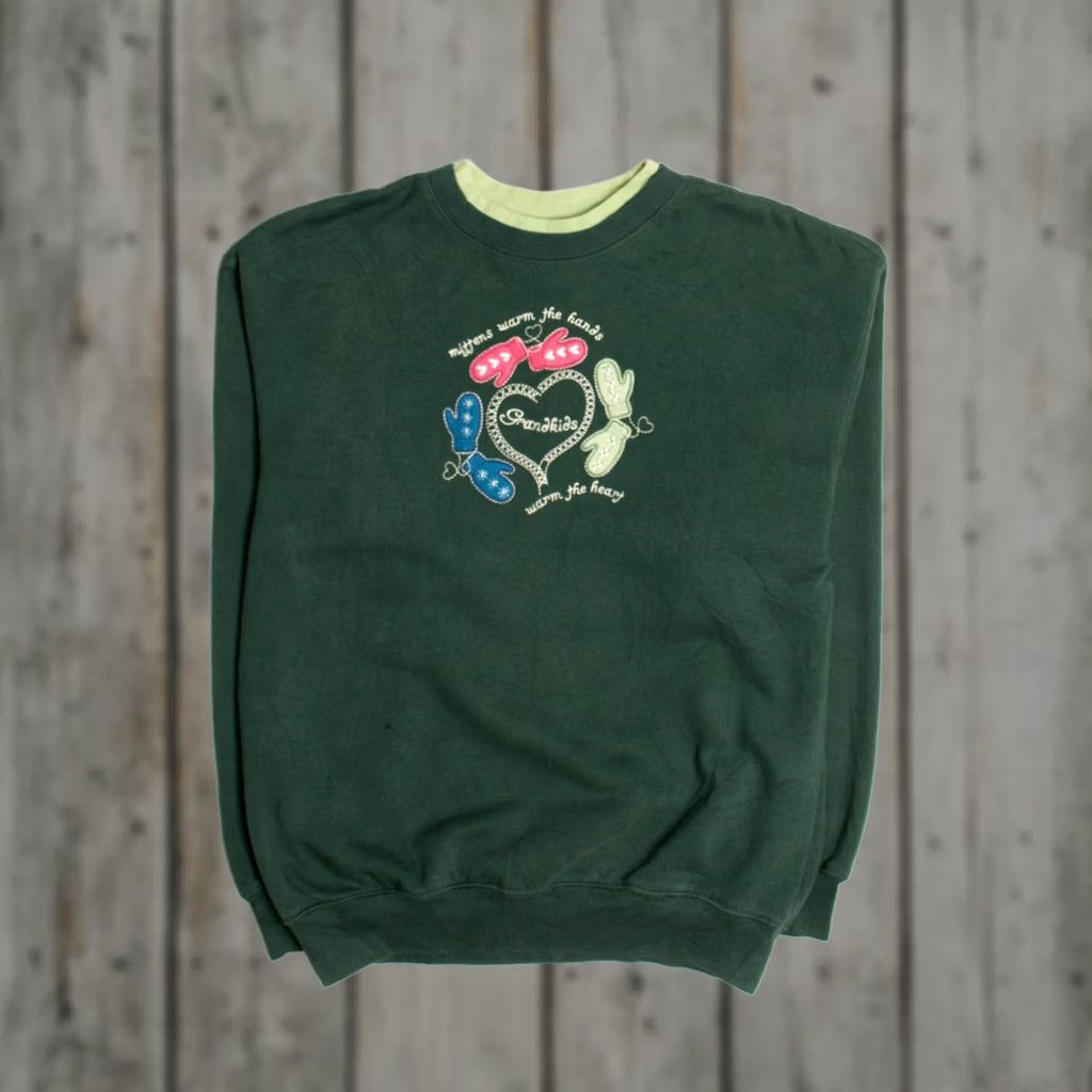 Vintage VINTAGE Green Ugly Christmas Sweatshirt Mens Medium 1990s Christmas Ragstock M&C Sportswear Size M / US 6-8 / IT 42-44 - 1 Thumbnail