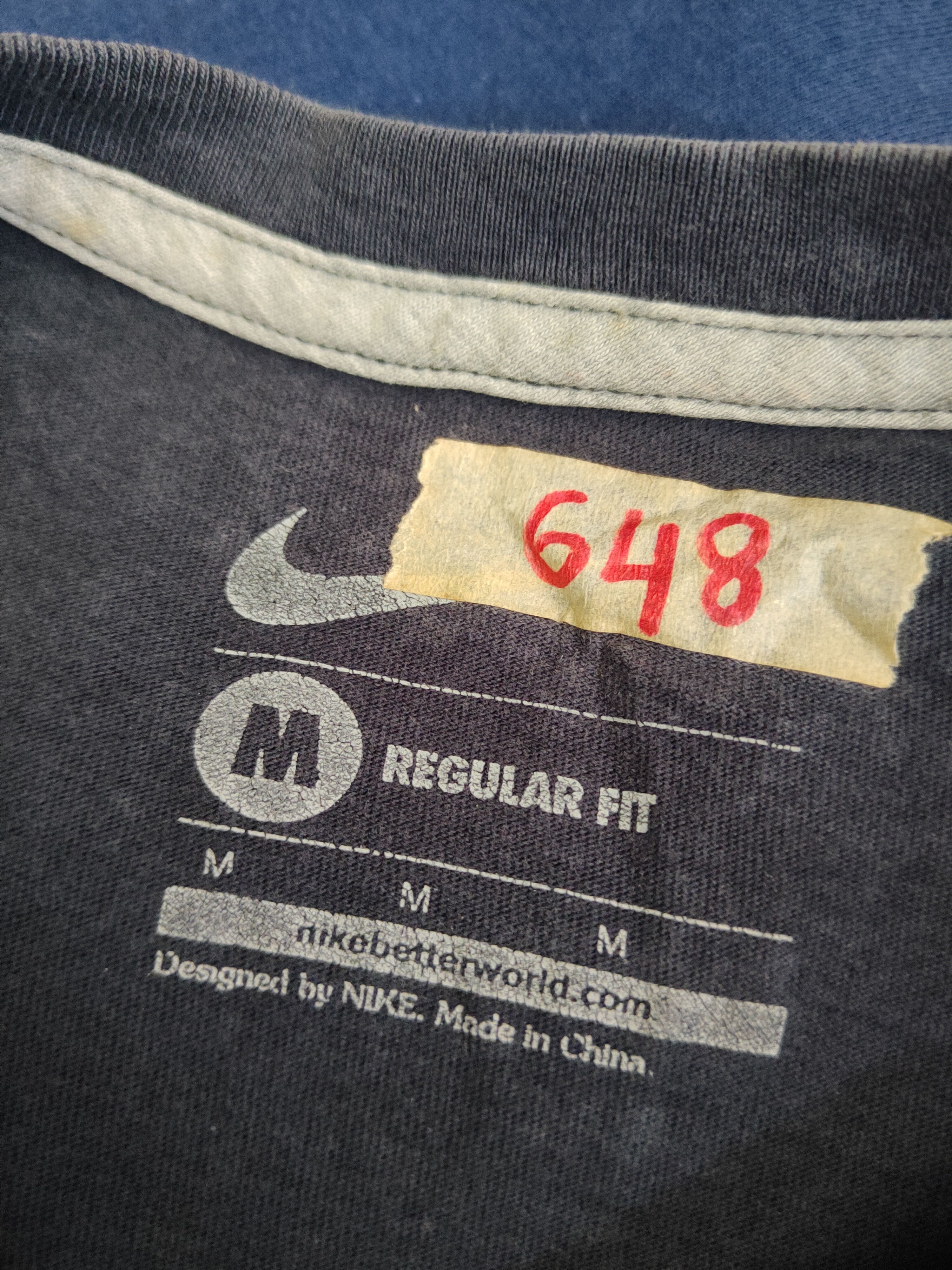 Nike × Vintage DL Nike Navy Faded Short Sleeve T-shirts #648 Size US M / EU 48-50 / 2 - 13 Thumbnail