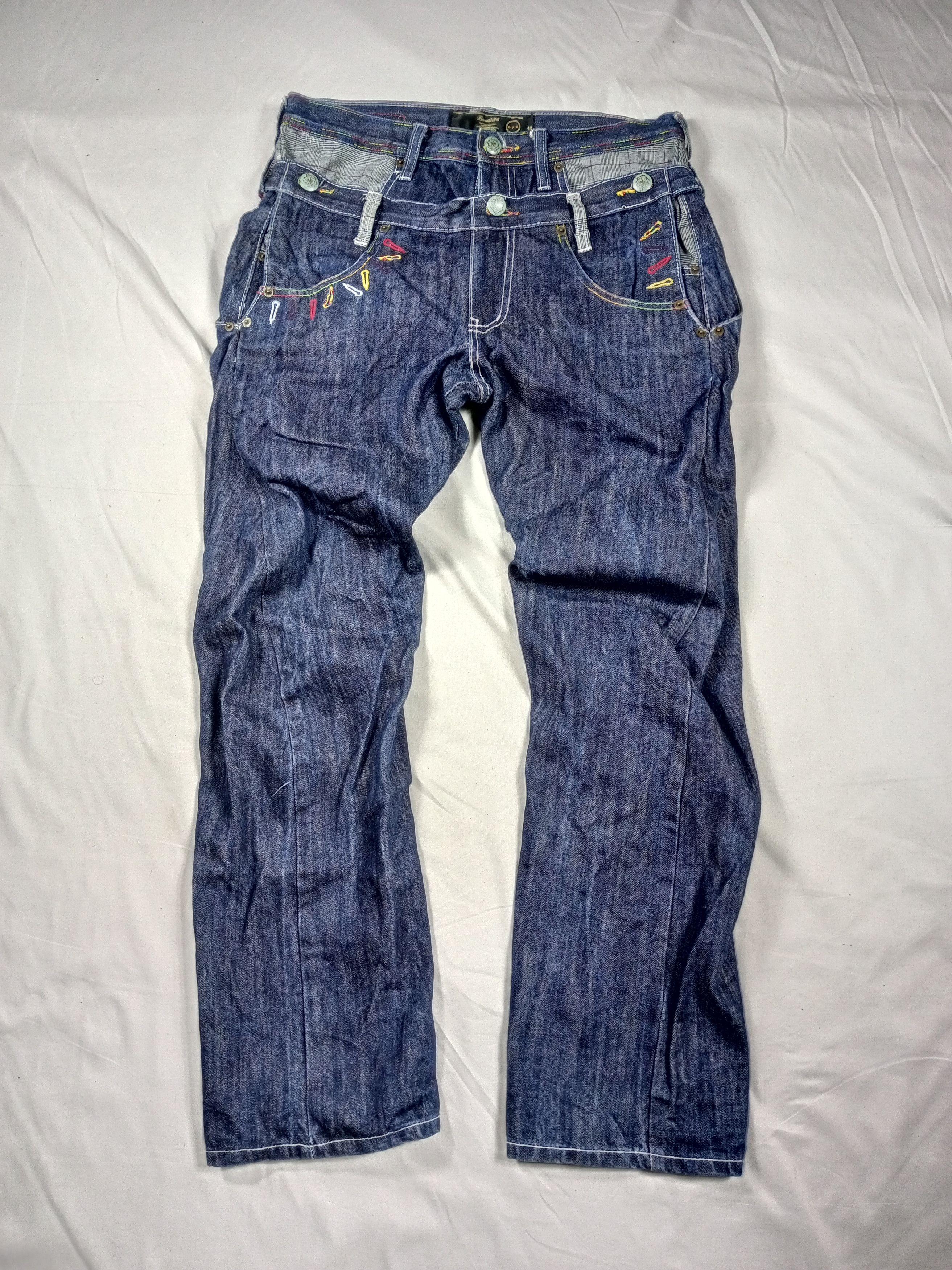 Japanese Brand BreathMINT Double Waist Japan Raw Denim Y2K Size US 32 / EU 48 - 1 Thumbnail