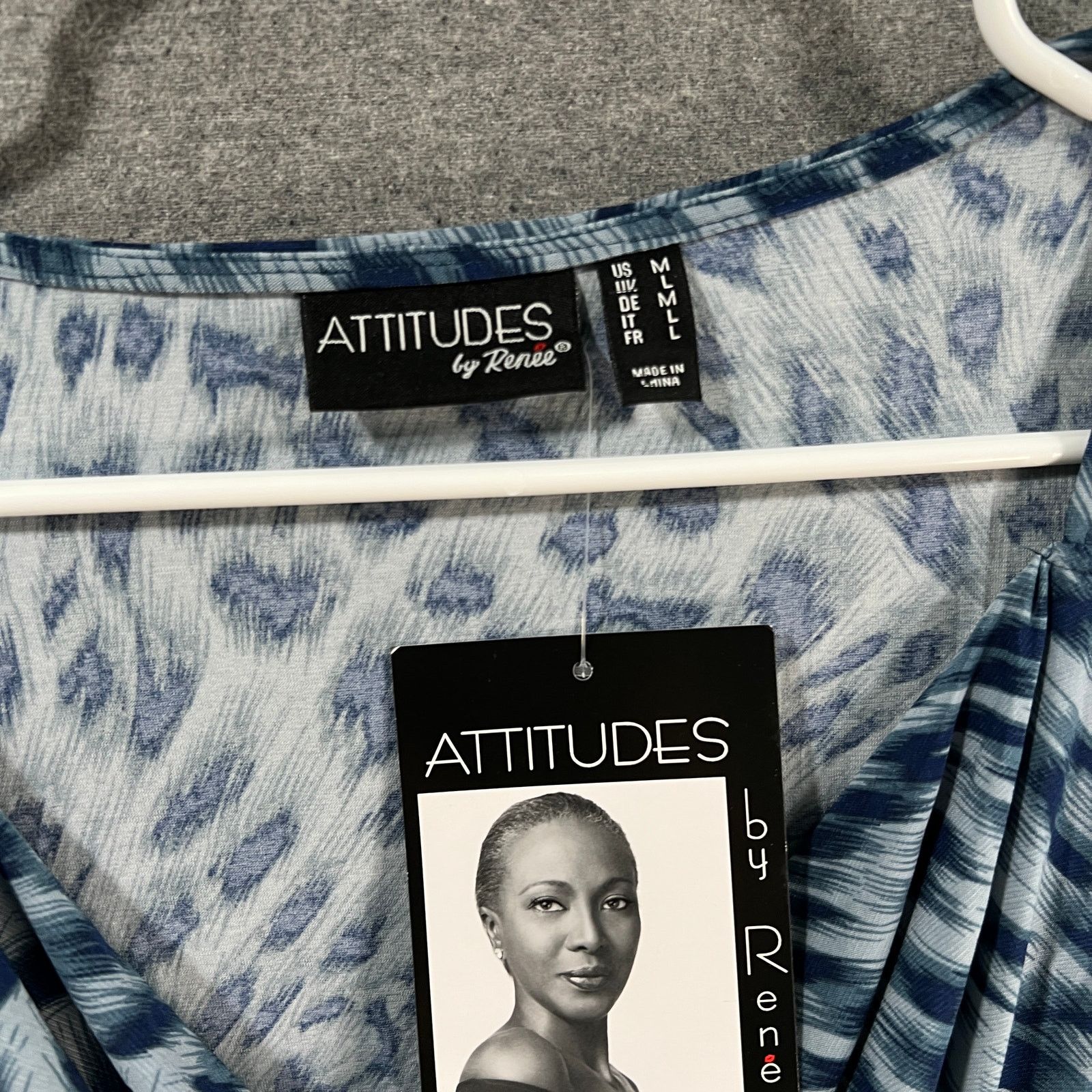 Other Attitudes by Renee Global Illusions Printed Tunic Rain Size M / US 6-8 / IT 42-44 - 3 Thumbnail