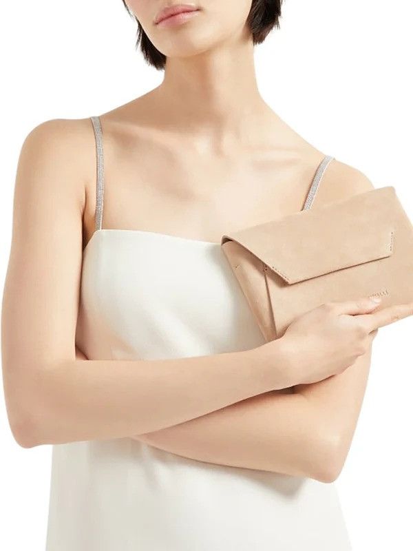 Brunello Cucinelli o1la1rc1a0326 Size: OS / Leather Shoulder Handle Bag Beige Size ONE SIZE - 2 Thumbnail