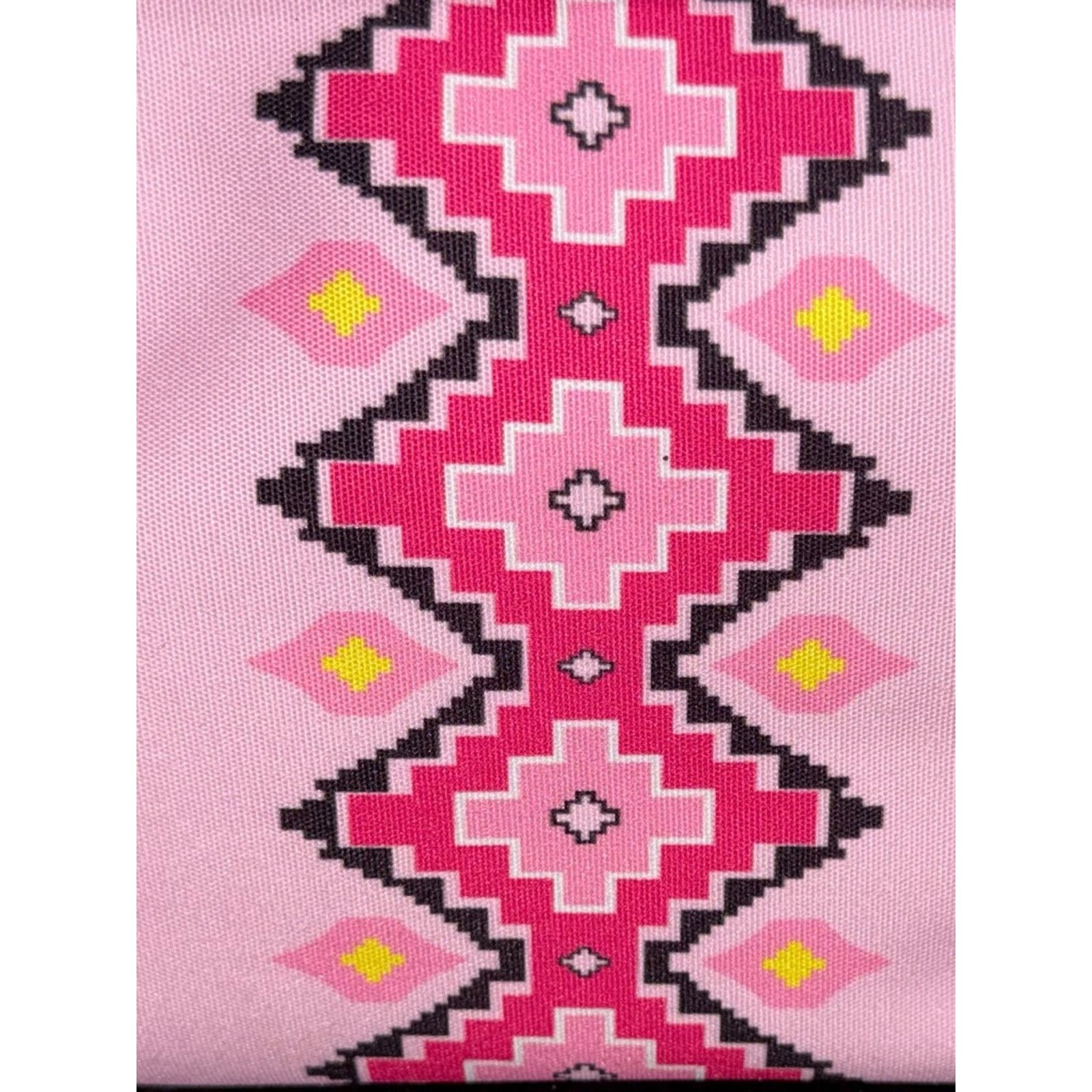 Wrangler Wrangler Pink Aztec CANVAS MAKEUP BAG INSIDE SLIP POCKETS Size ONE SIZE - 2 Thumbnail
