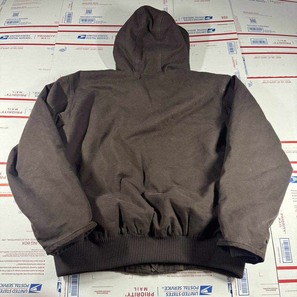 Carhartt Carhartt Work Jacket Brown Mens Size XL Hooded Distressed Size US XL / EU 56 / 4 - 2 Thumbnail