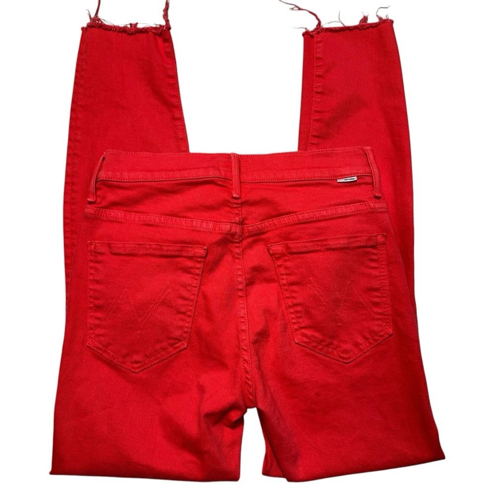 MOTHER MOTHER Stunner Ankle Step Fray in Tomato Jeans Size 27 Size 27" / US 4 / IT 40 - 4 Thumbnail